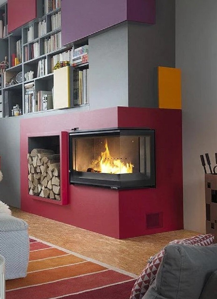 L Tipi İki Açık Şömine Hazneleri